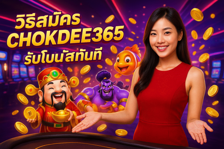 วิธีสมัคร CHOKDEE365 รับโบนัสทันที